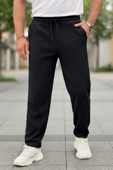 Erkek Bağcıklı Pileli Baggy Pantolon resmi